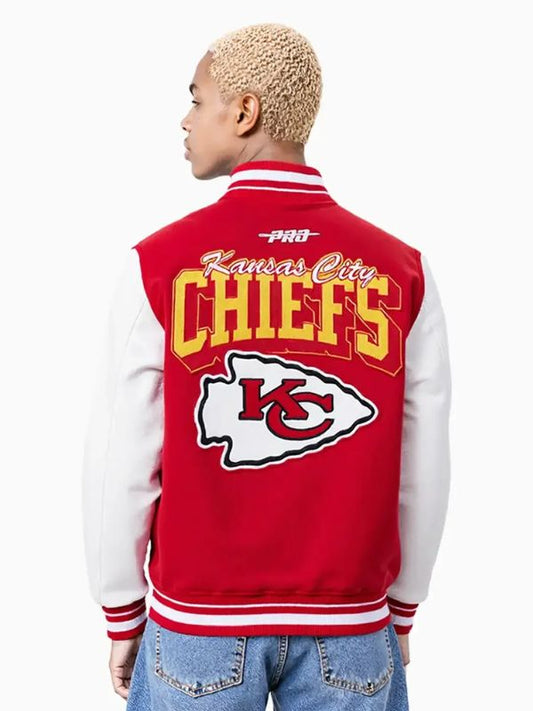 Outerwear Trends Kansas City Chiefs Team Badge Rib Wool Varsity Jacket