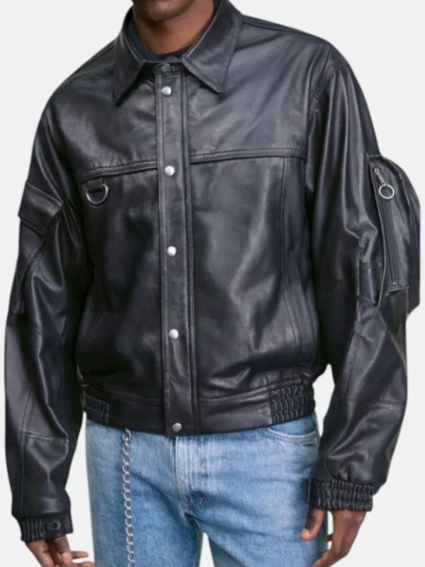 Outerwear Trends Kendrick Lamar Cards Leather Jacket