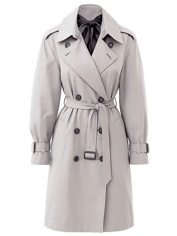 Outerwear Trends Kim Kardashian Paris Fashion Week Show Grey Trench Coat