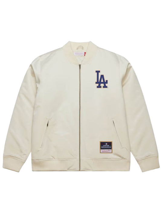 Outerwear Trends LA Dodgers 2025 World Series Champions Cream Bomber Jacket