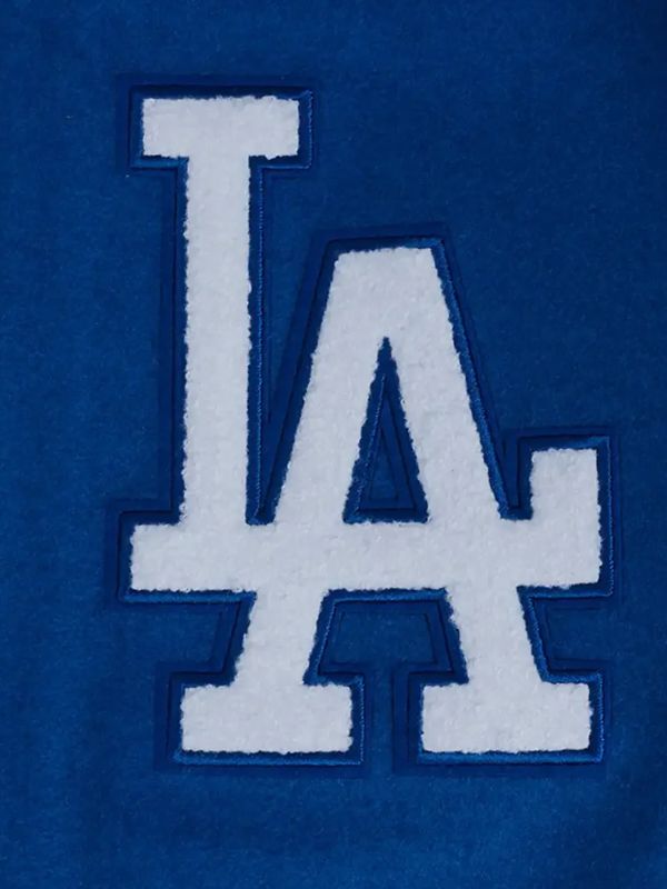 Outerwear Trends LA Dodgers Area Code Rib Wool Varsity Jacket