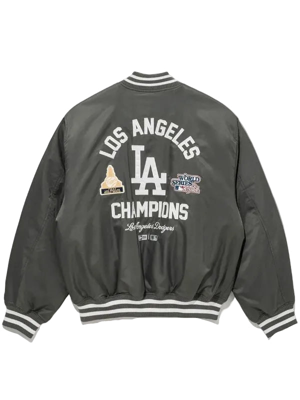 Outerwear Trends LA Dodgers MLB Grey Stadium Jacket