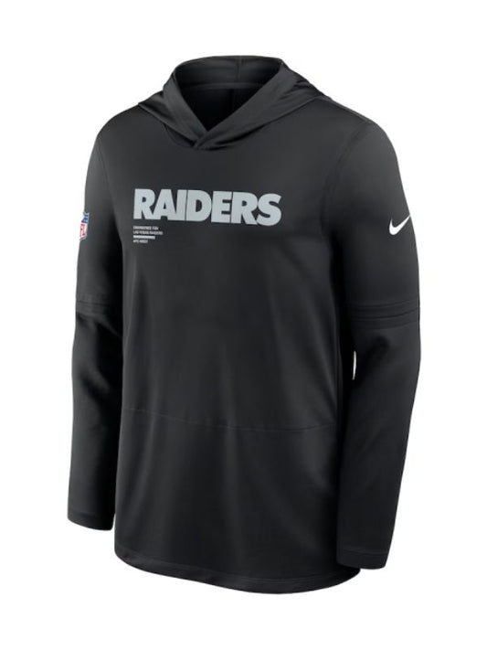 Outerwear Trends Las Vegas Raiders Sideline Performance Long Sleeve Hoodie T Shirt