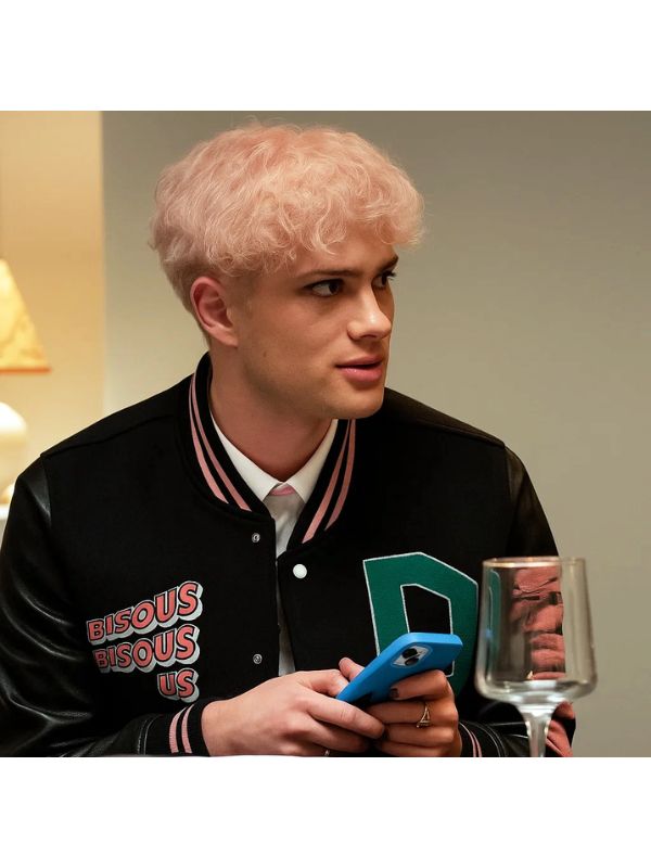 Outerwear Trends Leo Reich Too Much Black Varsity Jacket