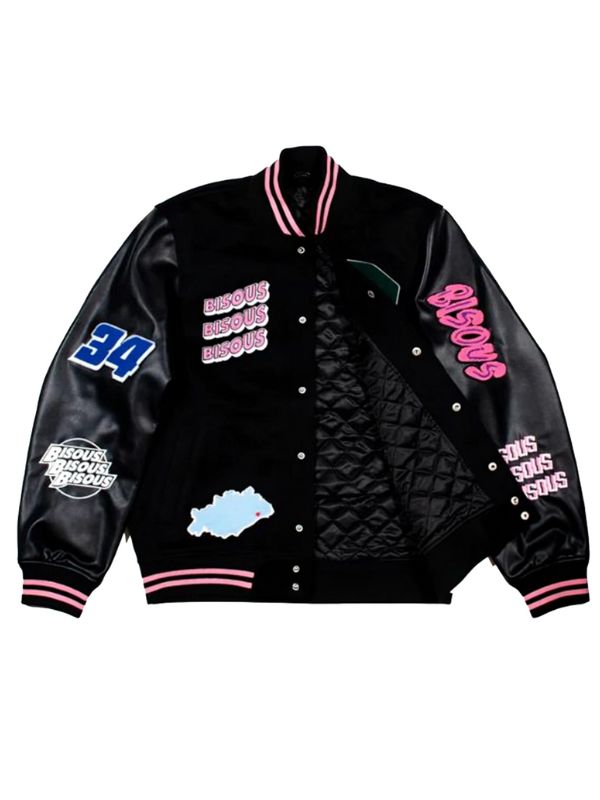 Outerwear Trends Leo Reich Too Much Black Varsity Jacket