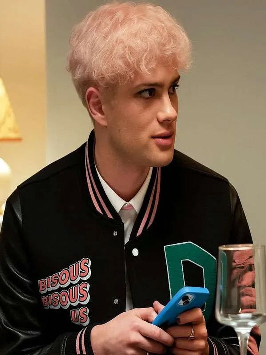 Outerwear Trends Leo Reich Too Much Black Varsity Jacket