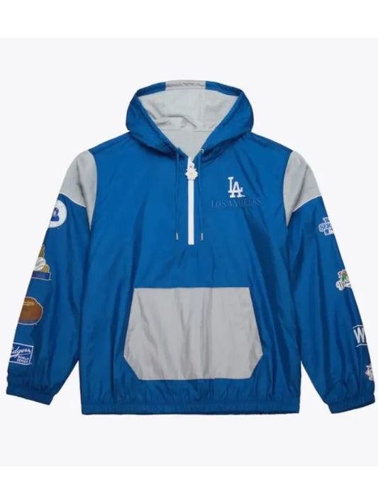 Outerwear Trends Los Angeles Dodgers Anorak Half-Zip Windbreaker Jacket