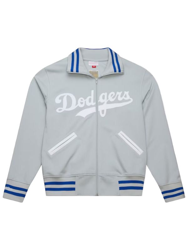 Outerwear Trends Los Angeles Dodgers Batting Practice Grey Jacket