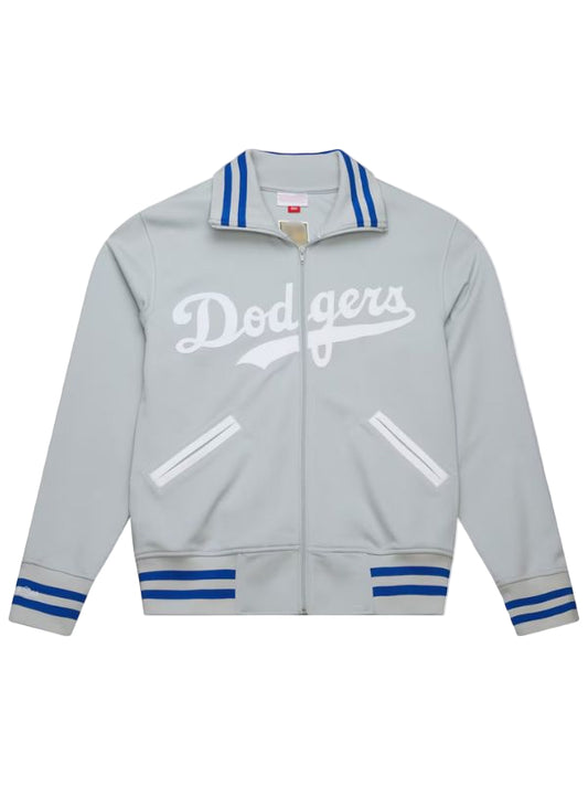 Outerwear Trends Los Angeles Dodgers Batting Practice Grey Jacket