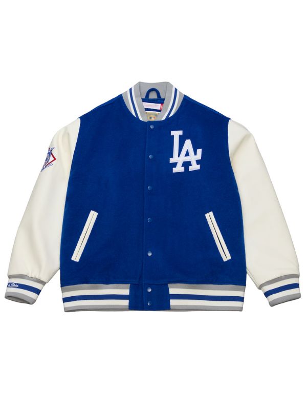 Outerwear Trends Los Angeles Dodgers Royal Off Day Cooperstown Varsity Jacket
