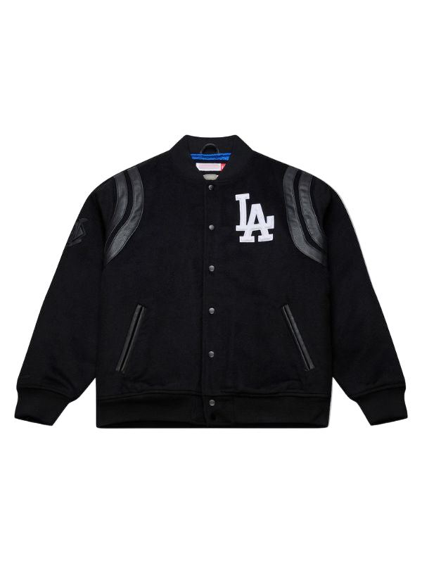 Outerwear Trends Los Angeles Dodgers Walk the Tunnel Varsity Jacket