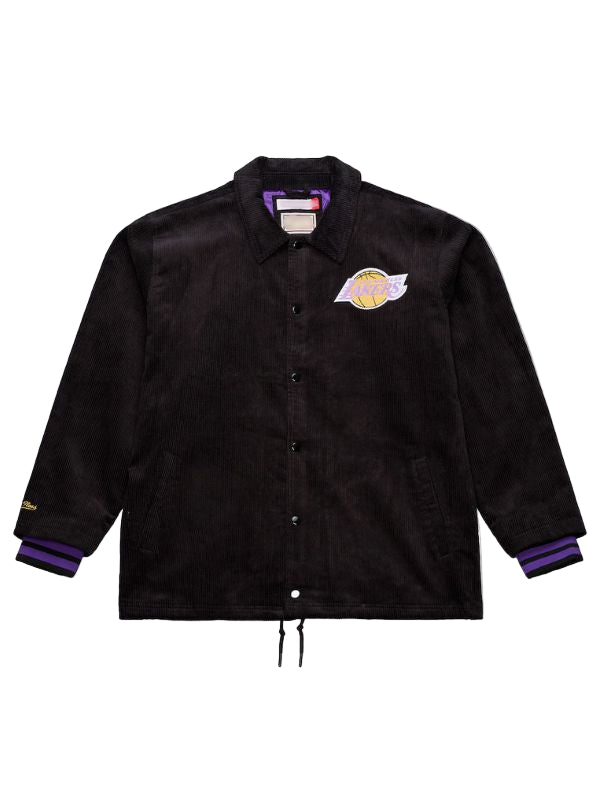 Outerwear Trends Los Angeles Lakers Off the Bus Black Corduroy Jacket