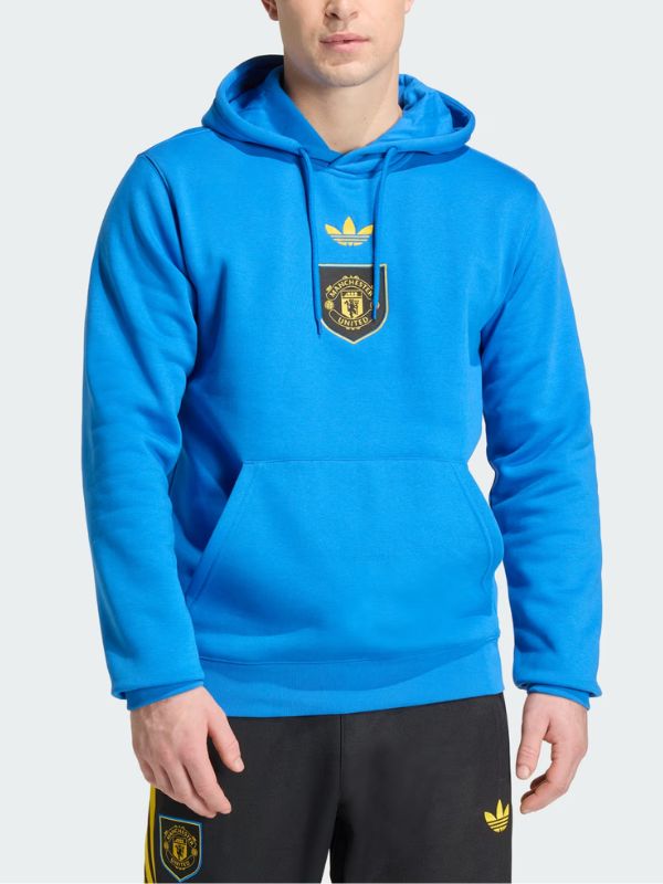 Outerwear Trends Manchester United LFSTLR Blue Hoodie