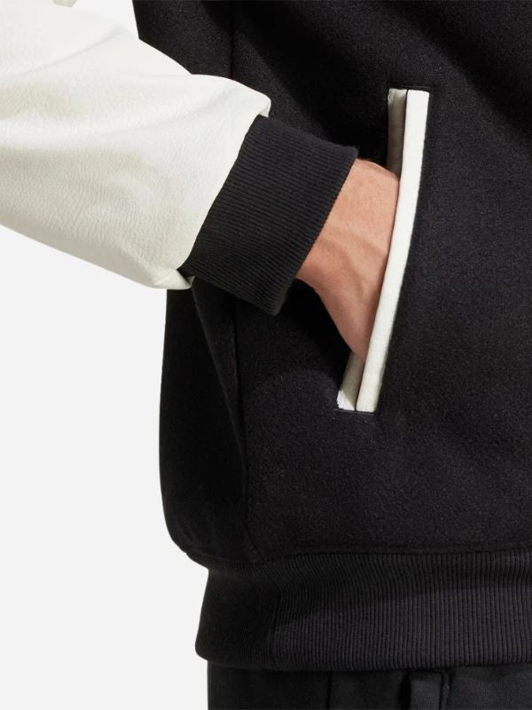 Outerwear Trends Manchester United Varsity Black Jacket