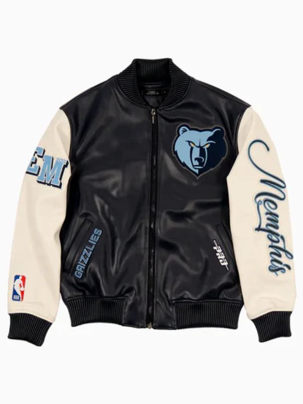 Outerwear Trends Memphis Grizzlies Leather Varsity Jacket