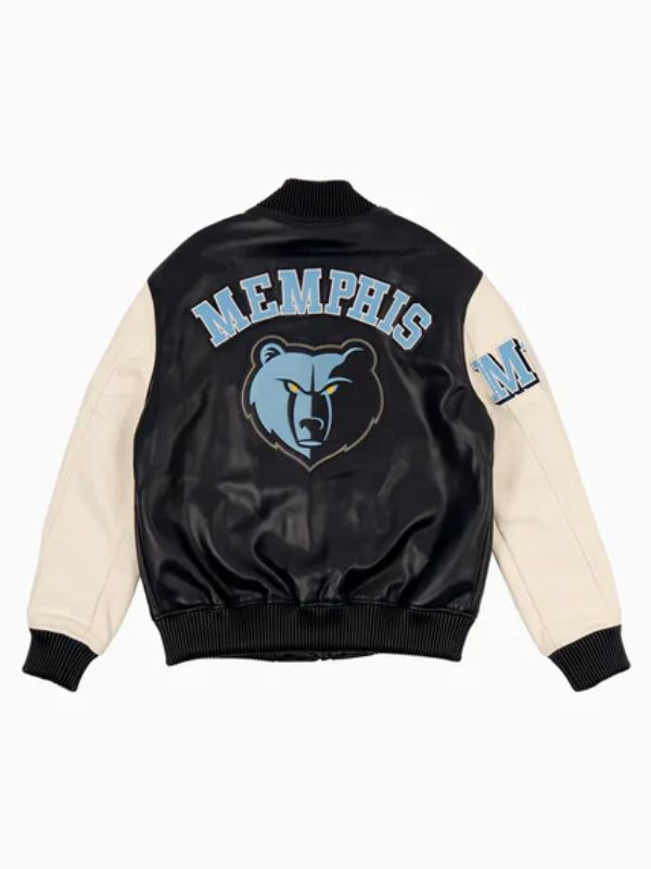 Outerwear Trends Memphis Grizzlies Leather Varsity Jacket