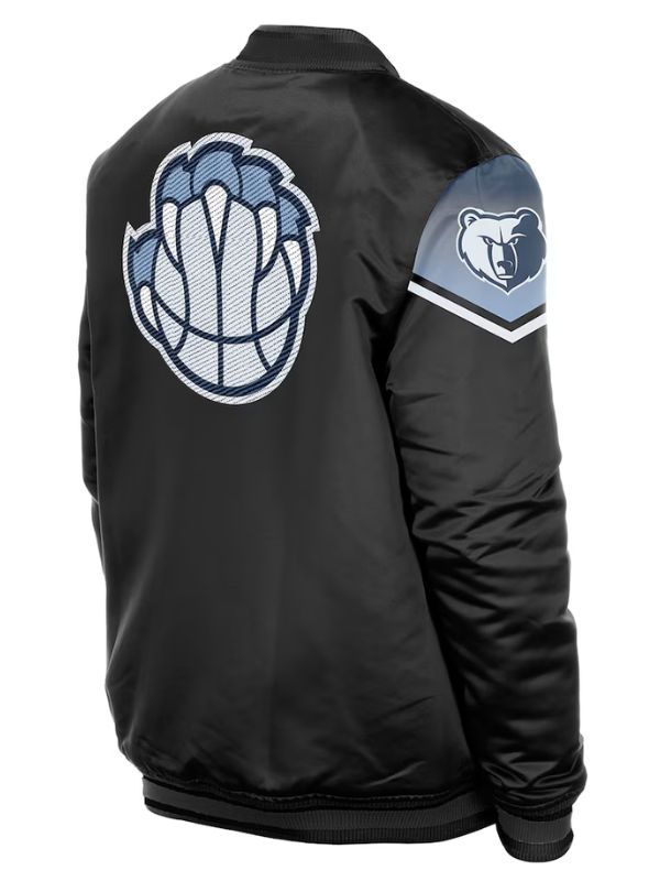 Outerwear Trends Memphis Grizzlies New Era Black 2025/26 Satin Jacket