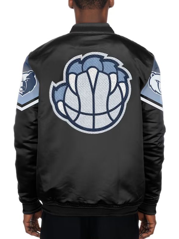 Outerwear Trends Memphis Grizzlies New Era Black 2025/26 Satin Jacket