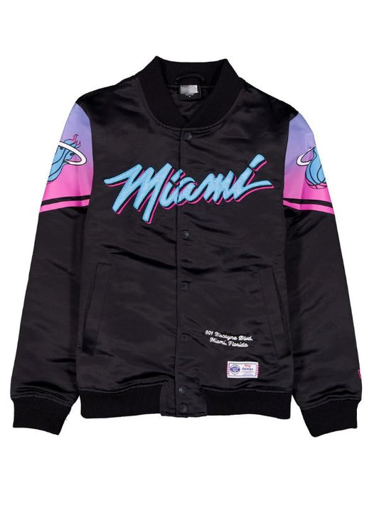Outerwear Trends Miami Heat 2025 City Edition Black Jacket