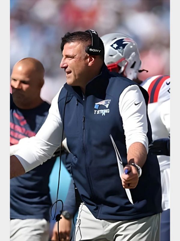 Outerwear Trends Mike Vrabel New England Patriots 2025 Vest
