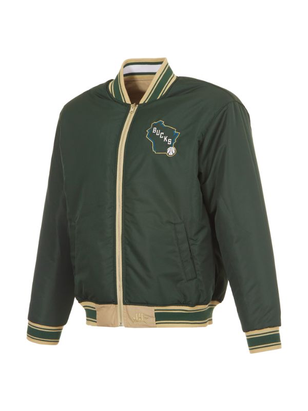 Outerwear Trends Milwaukee Bucks JH Design Reversible Jacket