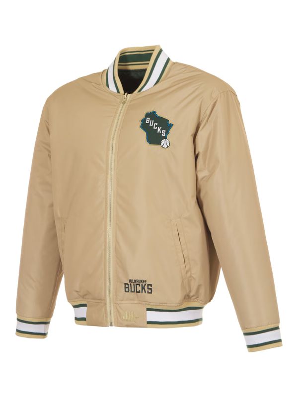 Outerwear Trends Milwaukee Bucks JH Design Reversible Jacket