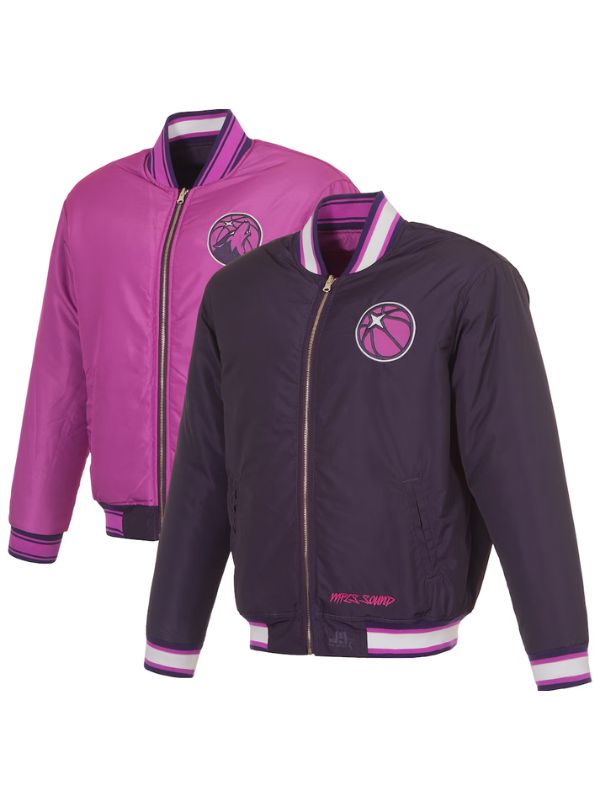 Outerwear Trends Minnesota Timberwolves JH Design Reversible Jacket