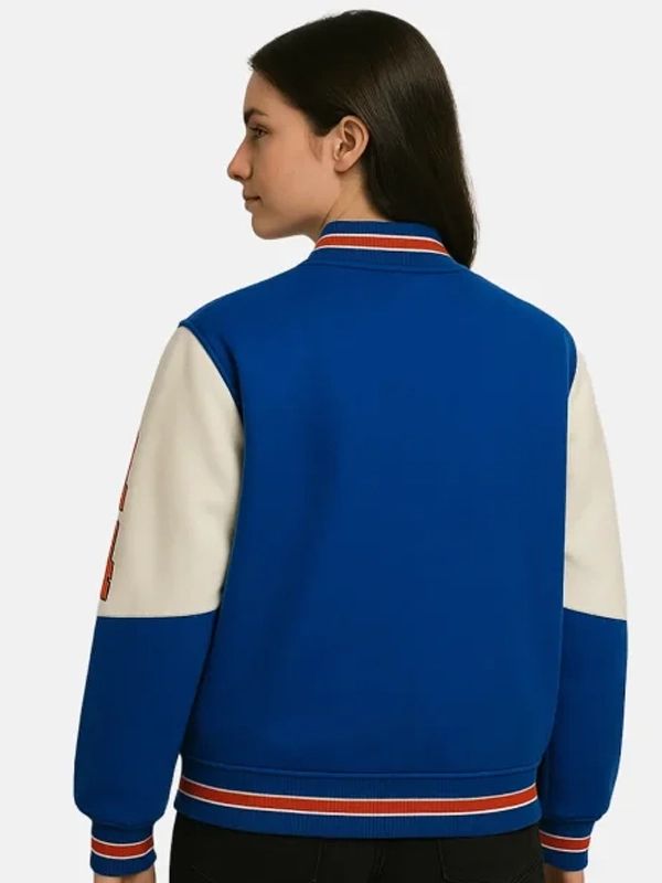 Outerwear Trends Mitchell & Ness Knicks Team History Varsity Jacket