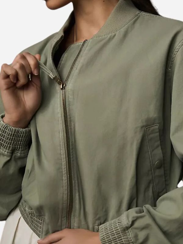 Outerwear Trends Motorheads S01 Alicia Whitaker Green Bomber Jacket