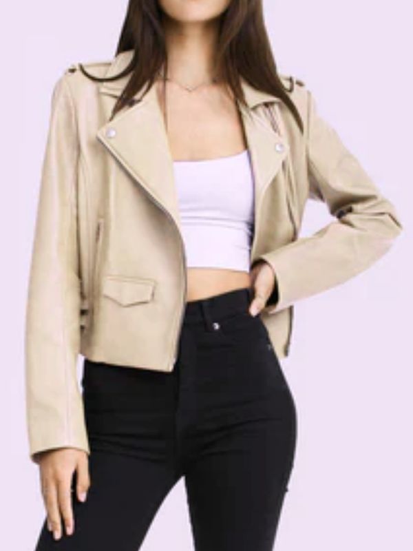 Outerwear Trends Neighbours 2025 Sadie Rodwell Beige Leather Jacket