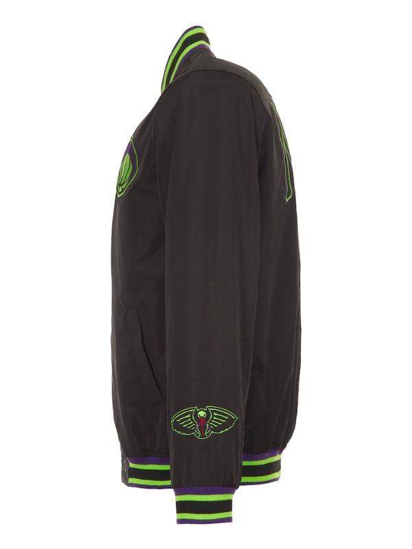 Outerwear Trends New Orleans Pelicans JH Design Black Bomber Jacket