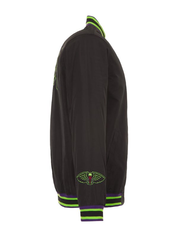 Outerwear Trends New Orleans Pelicans JH Design Black Bomber Jacket