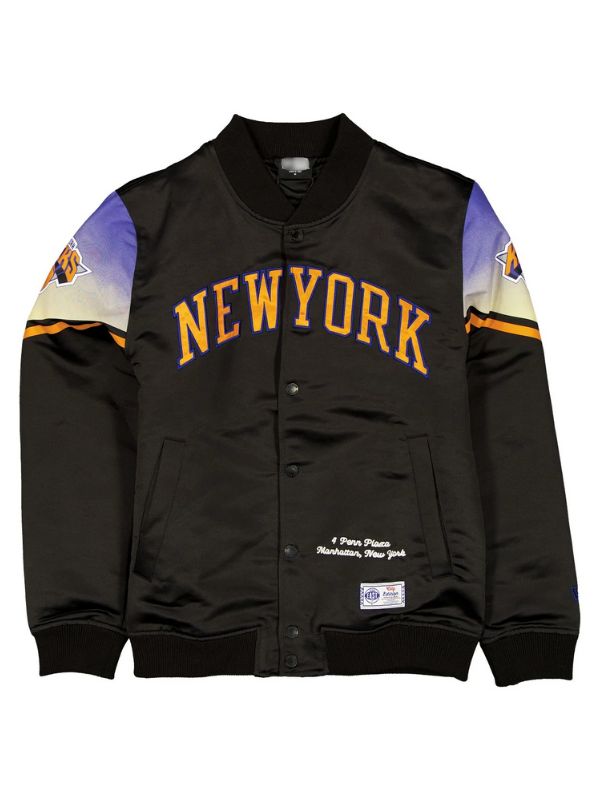 Outerwear Trends New York Knicks 2025 City Edition Black Jacket