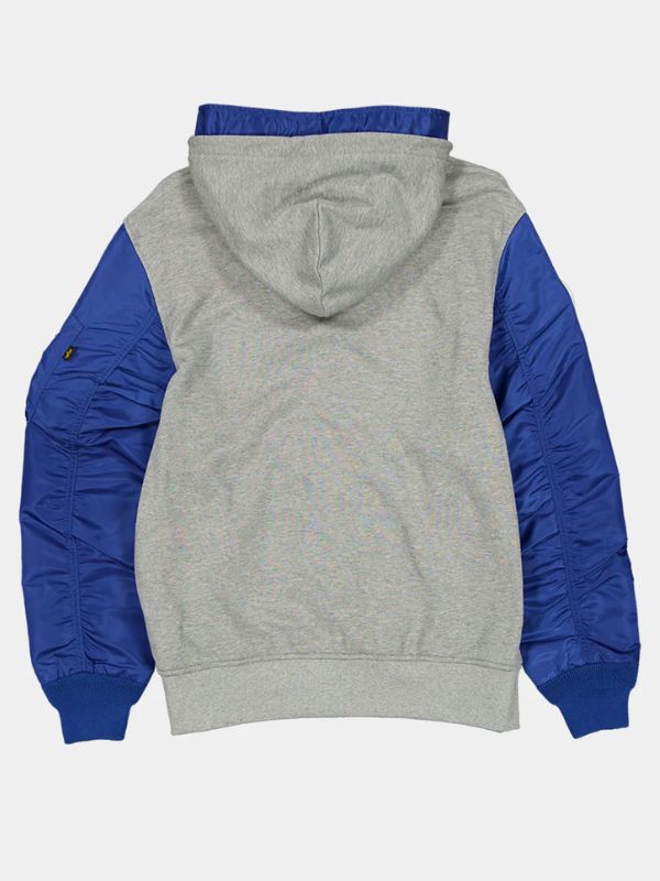 Outerwear Trends New York Knicks X Alpha X New Era MA- 1 Zip Up Hoodie