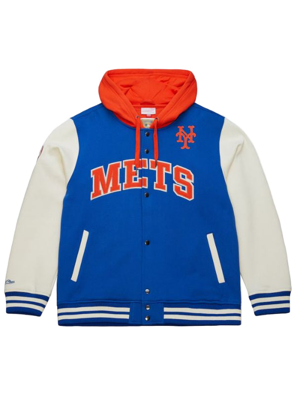 Outerwear Trends New York Mets Royal Sideline Fleece Full-Snap Jacket