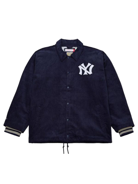 Outerwear Trends New York Yankees Off the Bus Navy Blue Corduroy Jacket