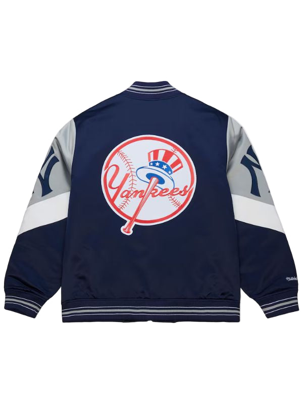 Outerwear Trends New York Yankees Throwback Heavyweight Satin Jacket