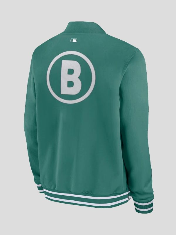 Outerwear Trends Nike Boston Red Sox City Connect Bomber Jacket