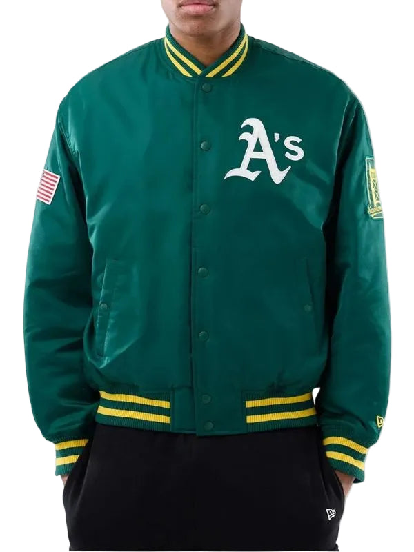 Outerwear Trends Oakland Athletics MLB Green Stadium Jacket