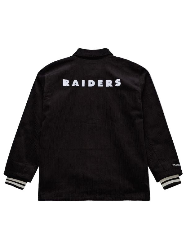 Outerwear Trends Oakland Raiders Off the Bus Black Corduroy Jacket