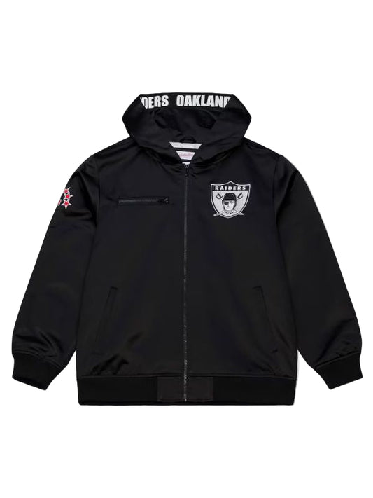 Outerwear Trends Oakland Raiders Walk the Tunnel Hooded Bomber Jacket