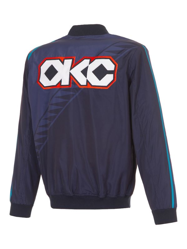 Outerwear Trends Oklahoma City Thunder JH Design City Edition Bomber Jacket