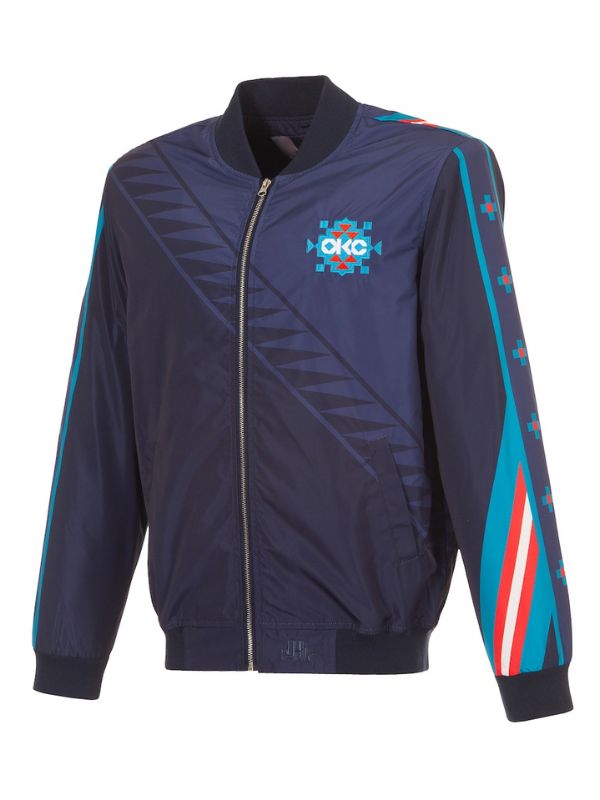 Outerwear Trends Oklahoma City Thunder JH Design City Edition Bomber Jacket
