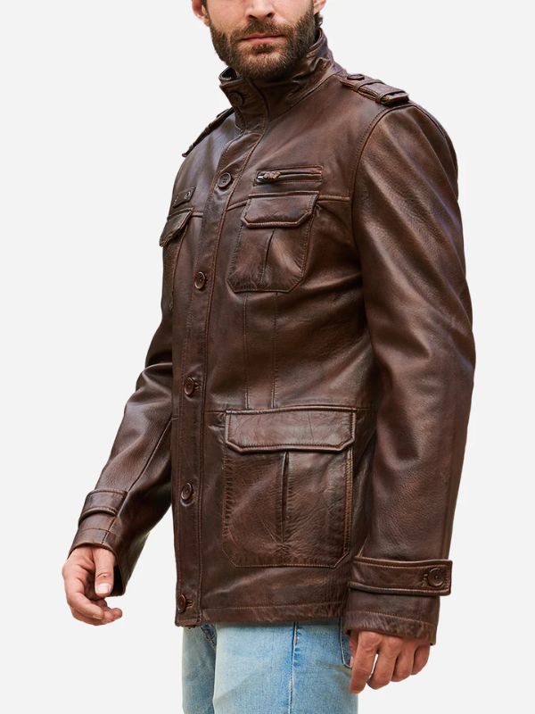 Outerwear Trends Oliver Brown Leather Distressed Jacket