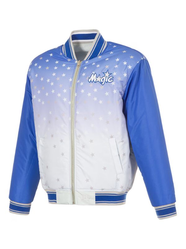Outerwear Trends Orlando Magic JH Design White/Blue Reversible Jacket