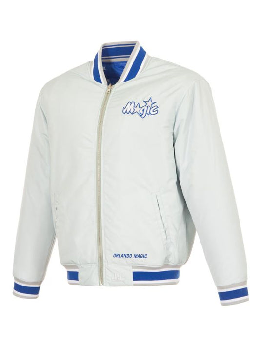 Outerwear Trends Orlando Magic JH Design White/Blue Reversible Jacket