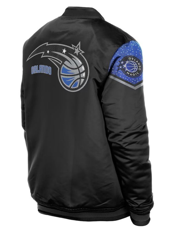 Outerwear Trends Orlando Magic New Era Black 2025/26 Satin Jacket