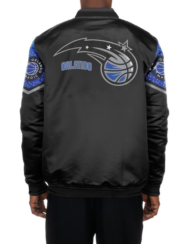Outerwear Trends Orlando Magic New Era Black 2025/26 Satin Jacket