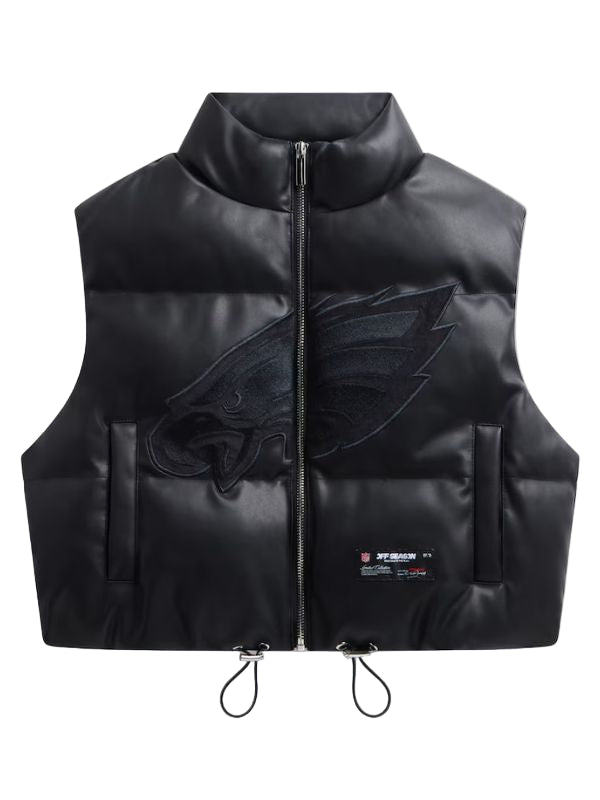 Outerwear Trends Philadelphia Eagles Off Season x NFL Leather Puffer Vest