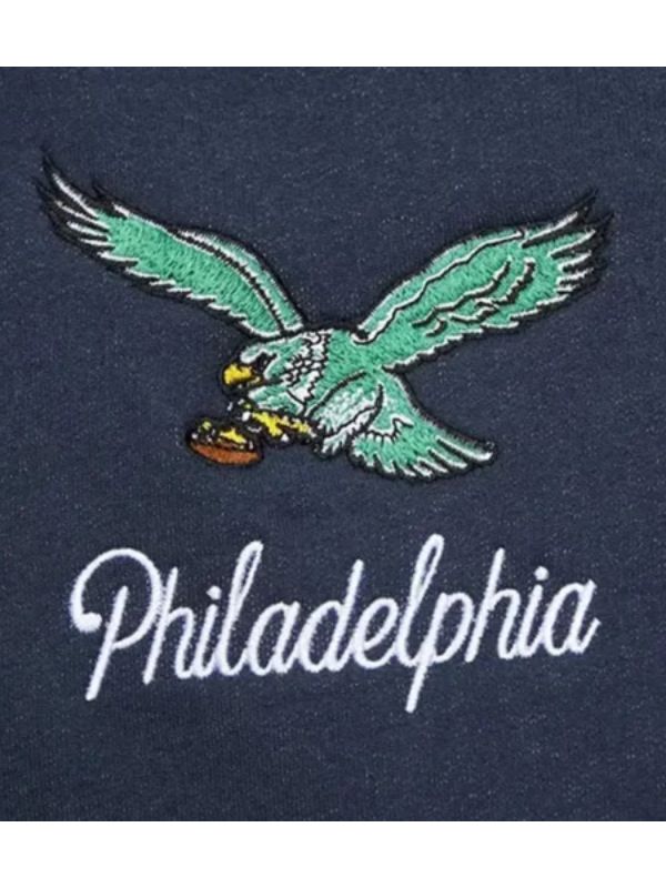 Outerwear Trends Philadelphia Eagles Washed Fleece Varsity Jacket